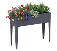 Jardinière surélevée pour balcon Westmann Vedura L en métal, couleur anthracite