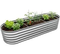 Relaxdays Bac potager demi-rond en métal