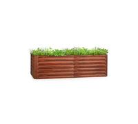 Jardinière surélevée - Rust Grow - Carré de potager - 200x100x60cm - Plate-bande surélevée - Acier - Couleur rouille - Potager de Jardin surélevé,