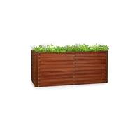 Jardinière surélevée - Rust Grow - Carré de potager - 200x100x90cm - Plate-bande surélevée - Acier - Couleur rouille