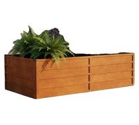 Jardinière surélevée, structure en acier Corten, modèle surélevé, orange