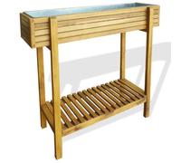 vidaXL Plateau de jardin surélevé en bois massif d'acacia et zinc