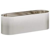 Jardinière surélevée vidaXL en acier inoxydable pour le jardin, 120 x 40 x 40 cm