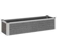 Jardinière surélevée vidaXL, grise, 100 x 30 x 22 cm, en WPC et aluminium