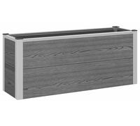 Jardinière surélevée vidaXL, grise, 100 x 30 x 42 cm, en WPC et aluminium