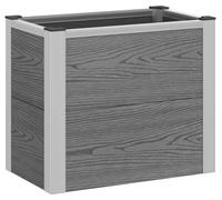 Jardinière surélevée vidaXL, grise, 50 x 30 x 22 cm, en WPC et aluminium
