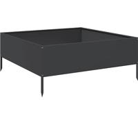 Jardinière surélevée vidaXL, noire, 100 x 100 x 41 cm, en acier