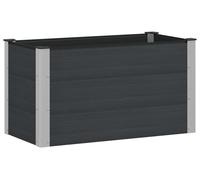 Jardinière surélevée vidaXL noire 100 x 50 x 54 cm en WPC et aluminium