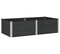 Jardinière surélevée vidaXL noire 200 x 100 x 54 cm