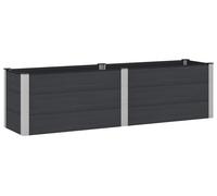 Jardinière surélevée vidaXL noire 200 x 50 x 54 cm