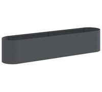 Jardinière surélevée vidaXL pour le jardin, anthracite, 200 x 40 x 40 cm