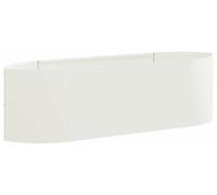Jardinière surélevée vidaXL pour le jardin, blanche, 140 x 40 x 40 cm, en acier