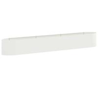 Jardinière surélevée vidaXL pour le jardin, blanche, 300 x 40 x 40 cm, en acier
