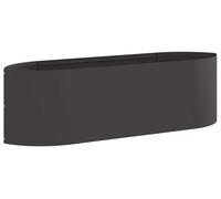 Jardinière surélevée vidaXL pour le jardin, noire, 140 x 40 x 40 cm, en acier