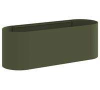Jardinière surélevée vidaXL pour le jardin, vert olive, 120 x 40 x 40 cm