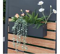 Jardinière suspendue Achtkarspelen acier galvanisé 50 x 12 x 15 cm anthracite
