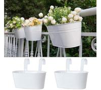 Jardinière suspendue en métal avec crochets