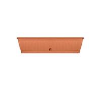 Garden ID – Jardinière Terraflor Terra 80 cm – Solide, réserve d'eau, 100% recyclable – Orange