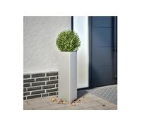 vidaXL Jardinière triangulaire 30x26x75 cm acier galvanisé Blanc G 851153