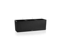 Lechuza Bac à plantes Trio Stone 30 – Auto-arrosage, Optique pierre naturelle, Noir Graphite