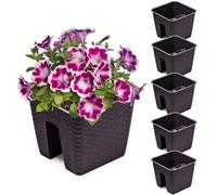 Jardinière - Umbra - 5x Pot De Fleurs - Imitation Rotin - 27.2 Cm - 8.5 L Multicolore