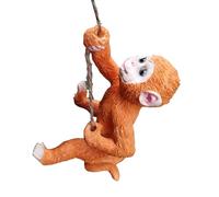 Jardinière unique en résine résistante intempéries, écureuil grimpant, singe, sculptures, ornements fabriqués à la main pour une utilisation intérieure et extérieure, crochet de récipient unique