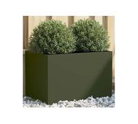 vidaXL Jardinière surélevée en acier 62x40x39 cm vert olive