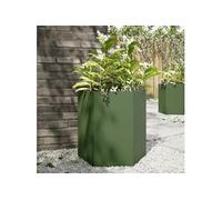 vidaXL Jardinière hexagone - Vert olive