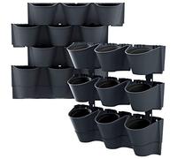 Cascade Wall Anthracite Vertical suspendu Jardin Pot de fleurs 12 places