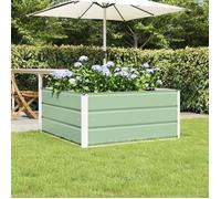 Jardinière - VIDAXL - 100 x 100 x 45 cm - Acier - Vert pastel - Design moderne