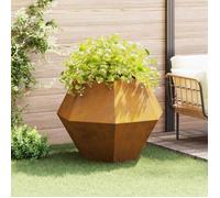 Jardinière - VIDAXL - 100 x 100 x 80 cm - Acier - Rouillé - Résistant aux intempéries