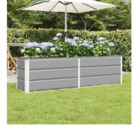 vidaXL Jardinière 160 x 40 x 45 cm Acier durable Gris clair intérieur/extérieur