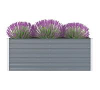 Jardinière - VIDAXL - 160 x 80 x 45 cm - Acier galvanisé - Gris
