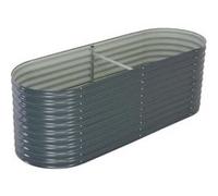 vidaXL Plateau de jardin 240 x 80 x 81 cm Acier galvanisé Gris