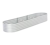 vidaXL Lit surélevé de jardin 320x80x44 cm Acier galvanisé argenté