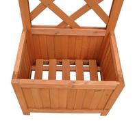 vidaXL Jardinière en bois avec treillis 40 x 30 x 135 cm