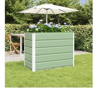 Jardinière - VIDAXL - Bac rectangulaire - Vert pastel - Acier galvanisé - 100 x 50 x 77 cm