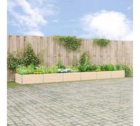 Jardinière vidaXL, couleur ivoire, 580 x 100 x 45 cm, en acier galvanisé