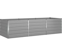 Jardinière vidaXL gris clair 290 x 100 x 75 cm en acier galvanisé