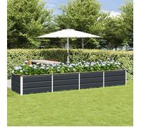 vidaXL Bac à plantes Anthracite 320 x 80 x 45 cm Acier Intérieur/extérieur