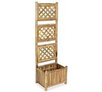 vidaXL Bac à plantes avec treillis en bambou 40 cm