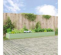 Jardinière vidaXL vert pastel 480 x 100 x 45 cm en acier galvanisé