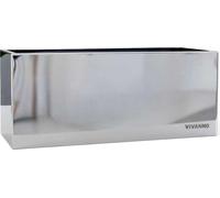 Jardinière VIVANNO en acier inoxydable ACENTO VERTICO, acier inoxydable poli - 40x17x17 cm