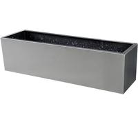 Jardinière VIVANNO en acier inoxydable BALKONIX, acier inoxydable brossé - 60 x 17 x 17 cm