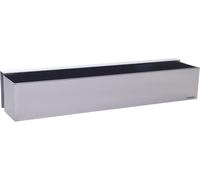 Jardinière VIVANNO en acier inoxydable BINOX, acier inoxydable brossé - 100 x 22 x 17 cm