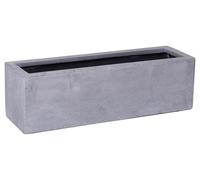 Jardinière VIVANNO en fibre de verre FLOBO, gris béton, design béton - 60 x 17 x 15 cm