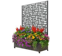 Jardinière Westmann Dekora 3 avec treillis et roulettes