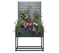 Jardinière Westmann Dekora 4 en métal avec treillis et roulettes