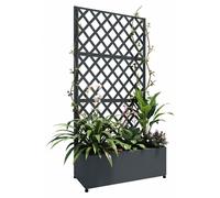 Jardinière Westmann Dekora 7 en métal avec treillis, couleur anthracite