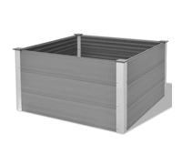 vidaXL Parterre de jardin surélevé WPC 100 x 100 x 54 cm Gris